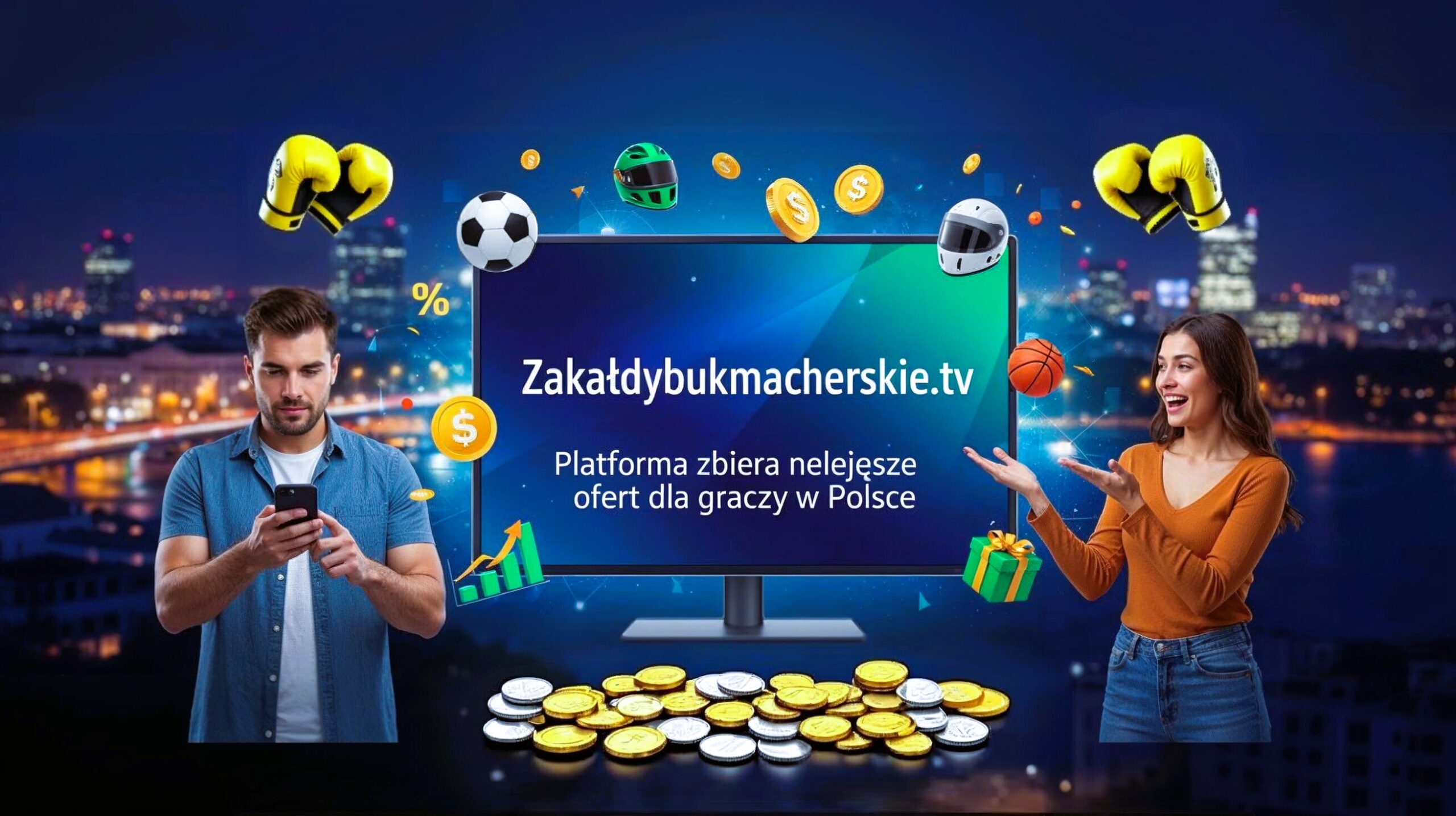 Platforma Zakladybukmacherskie.tv zbiera najlepsze oferty dla graczy w Polsce